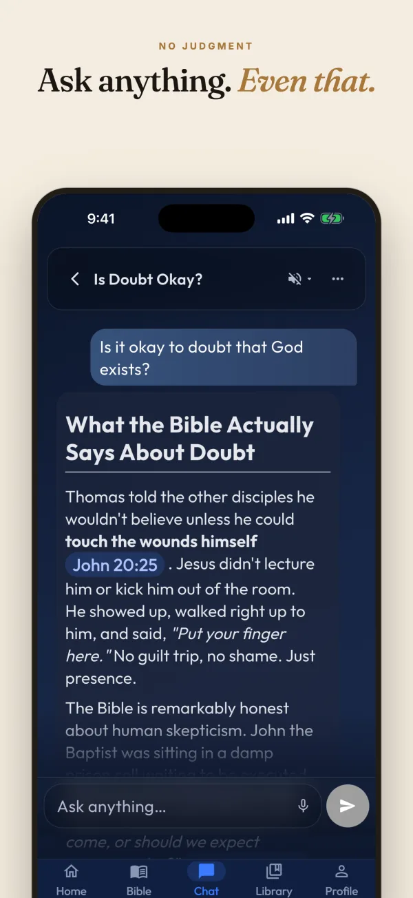 Ask anything. Even that.